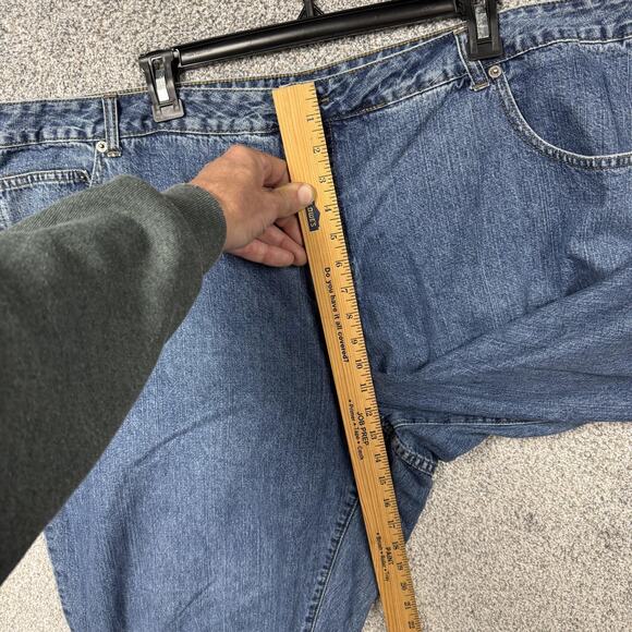 Vintage LA Blues Jeans Womens 28W Plus Blue Denim Relaxed Fit Tapered Leg 90s - Picture 5 of 11